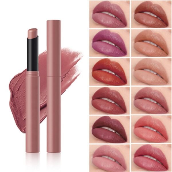 dual effect matte lipstick 12 shades, waterproof 16hr wear