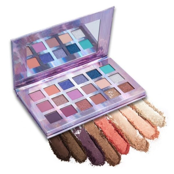 pro 18 color eyeshadow palette waterproof matte & shimmer