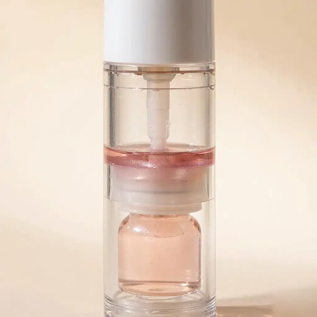 Rose PDRN and snow lotus essence chamber for post-acne marks — dual chamber serum private label